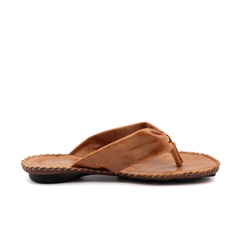 Sandália Rasteira Jade em Couro Alure Cobre - 12404AC Sandália Rasteira Jade em Couro Alure Cobre - 12404AC