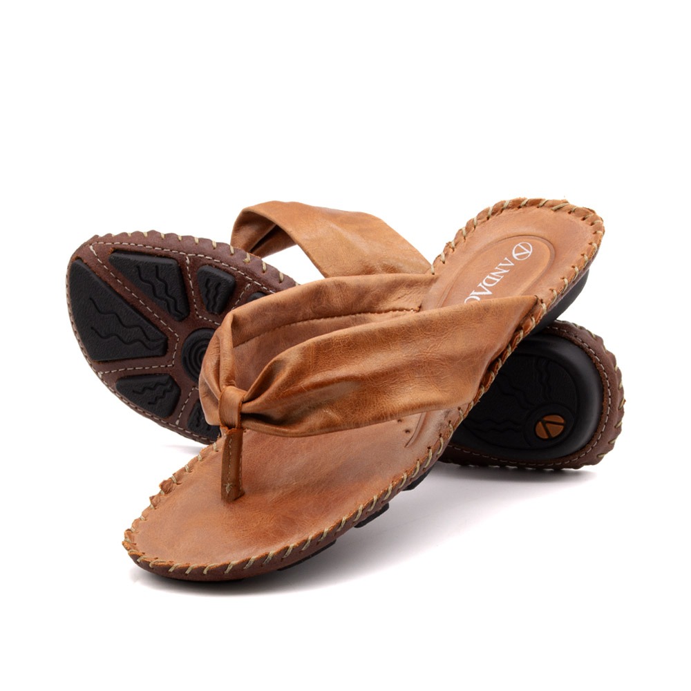 Sandália Rasteira Jade em Couro Alure Cobre - 12404AC Sandália Rasteira Jade em Couro Alure Cobre - 12404AC