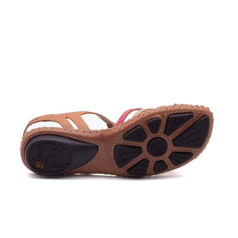 Sandália Rasteira Jade em Couro Bison Rust - 12382BR Sandália Rasteira Jade em Couro Bison Rust - 12382BR