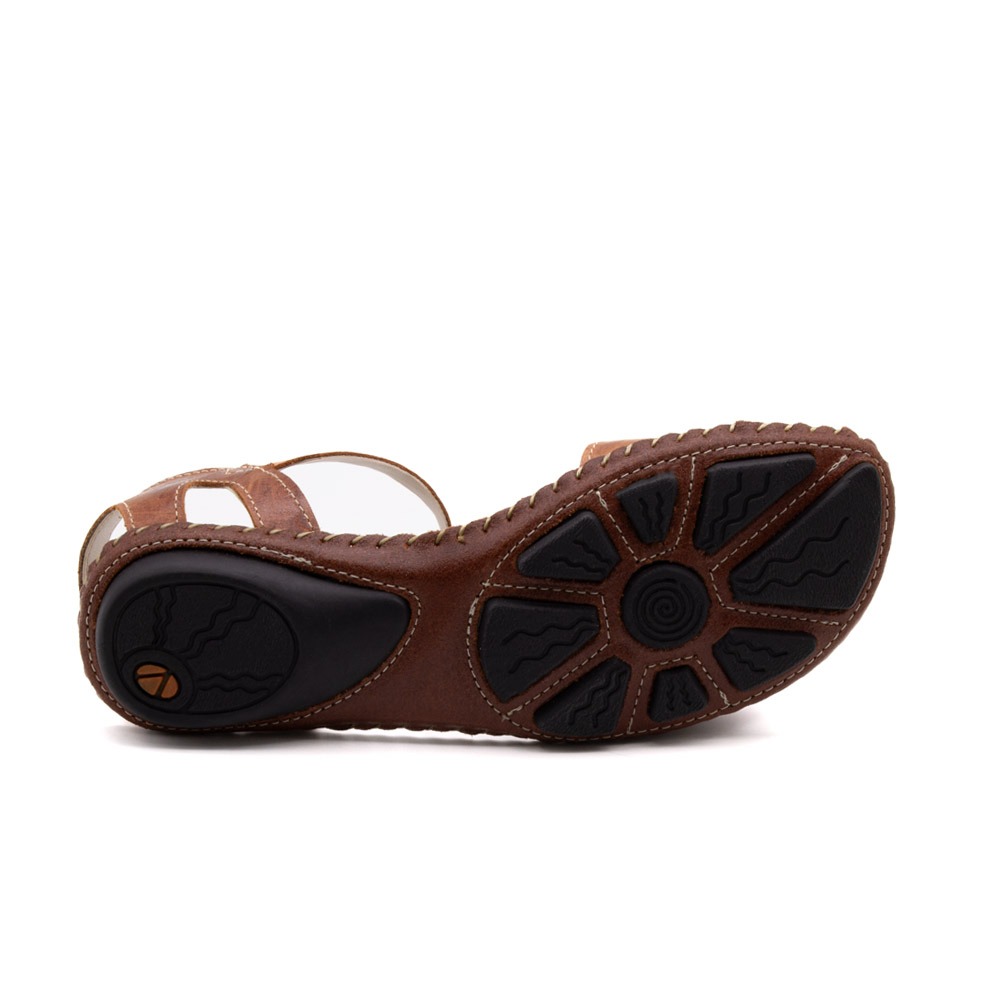 Sandália Rasteira Jade em Couro Crush Rust - 12392CR Sandália Rasteira Jade em Couro Crush Rust - 12392CR