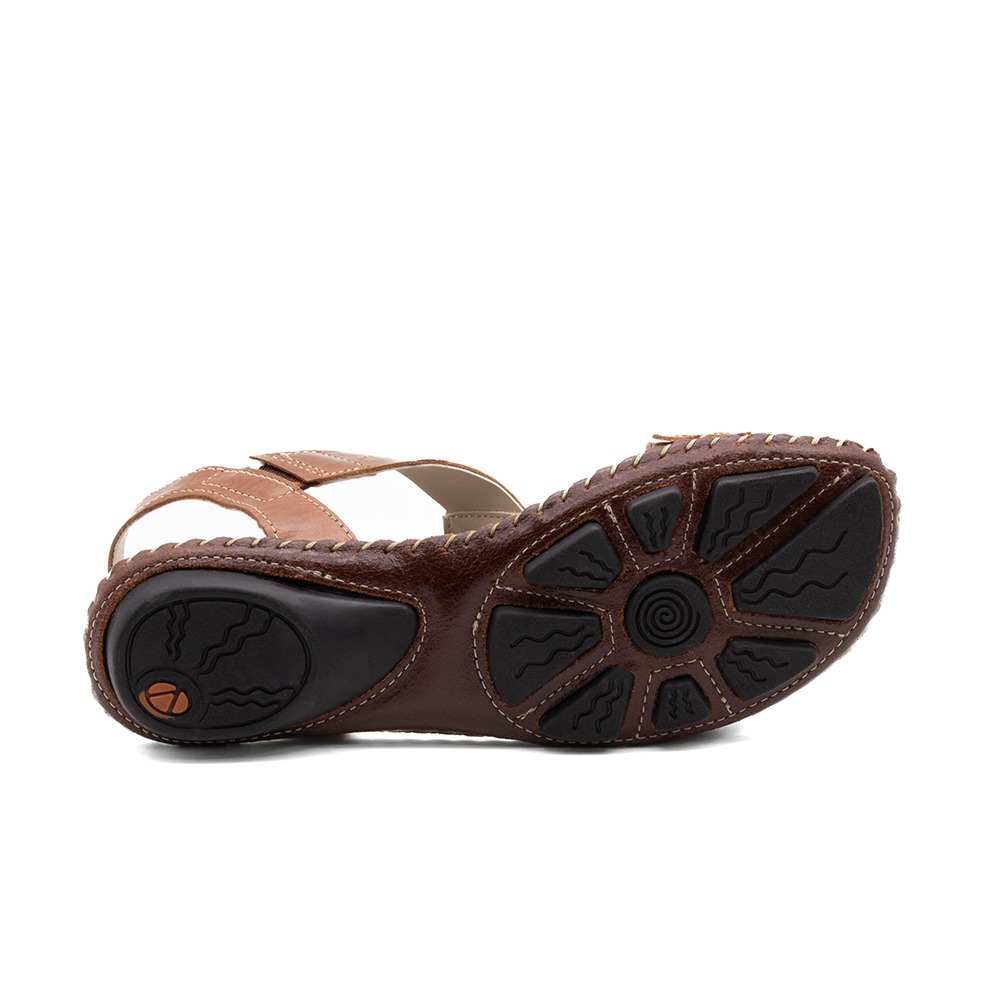 Sandália Rasteira Jade em Couro Crush Rust - 12403CR Sandália Rasteira Jade em Couro Crush Rust - 12403CR