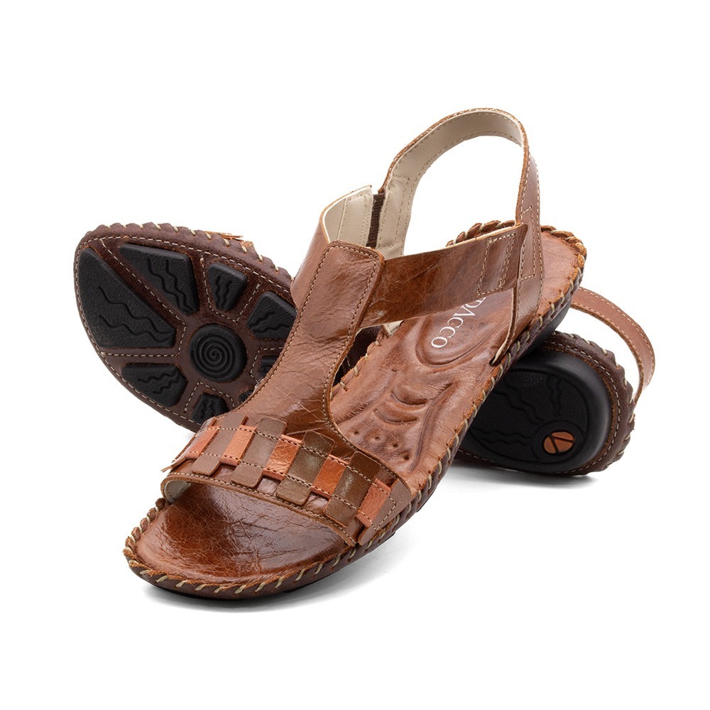 Sandália Rasteira Jade em Couro Crush Rust - 12403CR Sandália Rasteira Jade em Couro Crush Rust - 12403CR