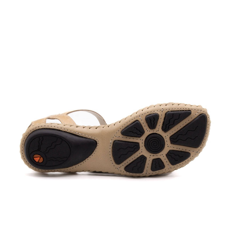 Sandália Rasteira Jade em Couro Crush Tapioca - 12399CT Sandália Rasteira Jade em Couro Crush Tapioca - 12399CT