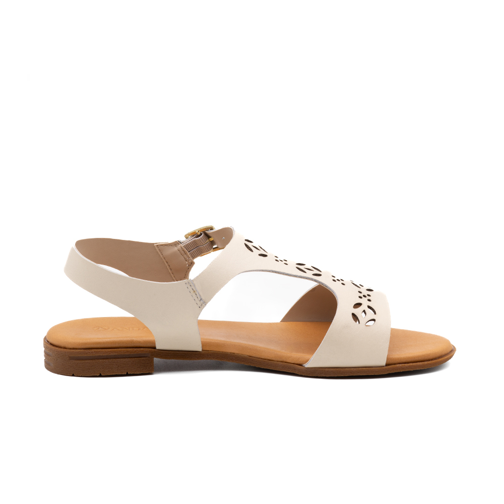 Sandália Rasteira Lisboa em Couro Alfa Lua - 18151AL