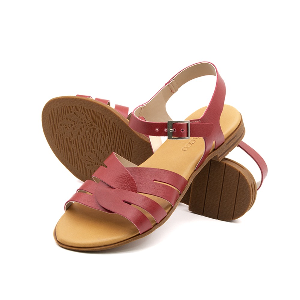 Sandália Rasteira Lisboa em Couro Alfa Rubi - 18162AR Sandália Rasteira Lisboa em Couro Alfa Rubi - 18162AR