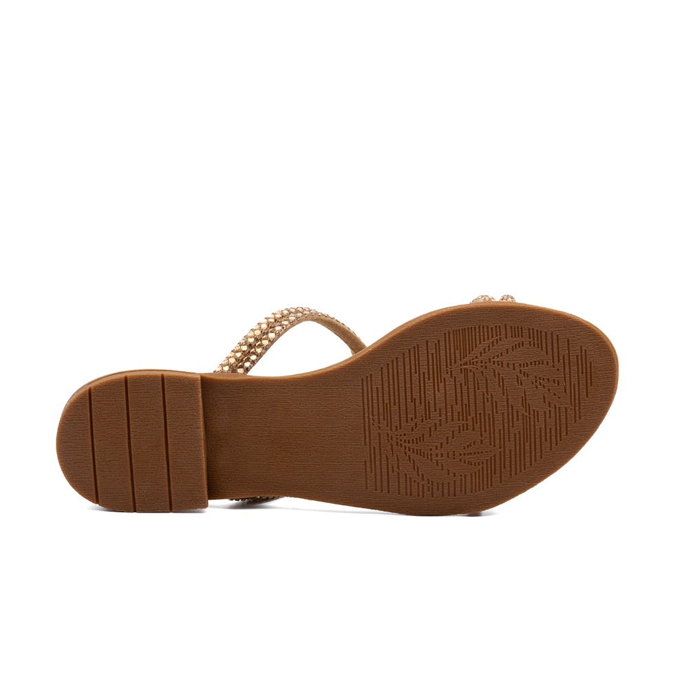 Sandália Rasteira Lisboa Tira Camurça - 18154TC