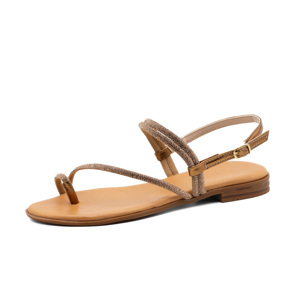 Sandália Rasteira Lisboa Tira Camurça - 18155TC