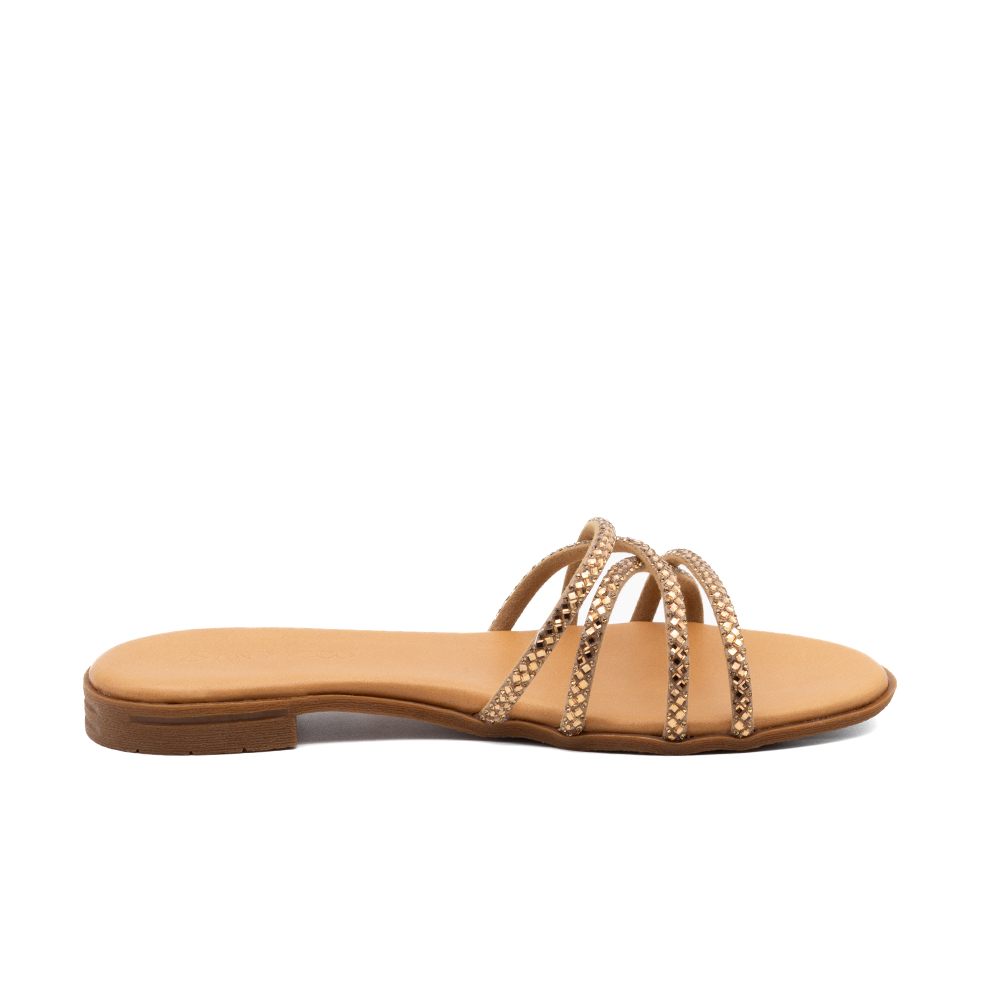 Sandália Rasteira Lisboa Tira Camurça - 18156TC