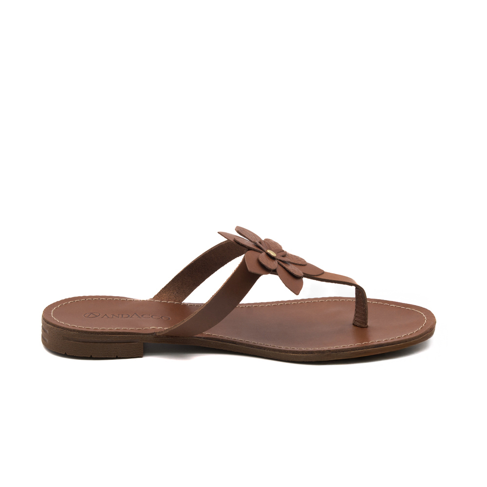 Sandália Rasteira Serena Camel - 18166SC