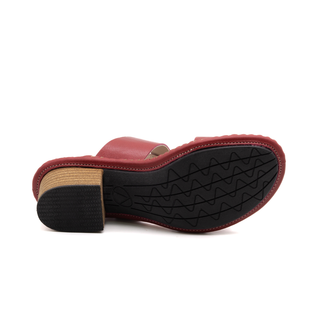 Sandália Salto Clarita em Couro Alfa Rubi - 16128AR