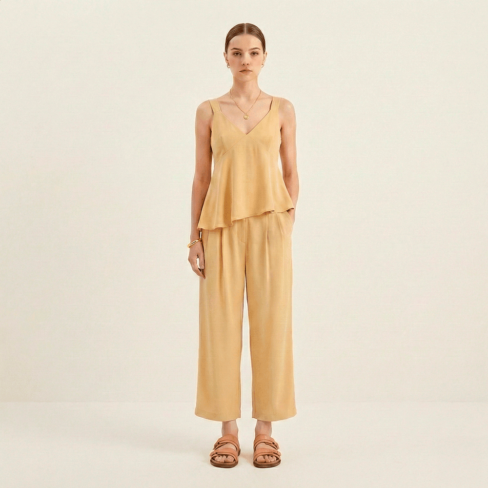 Sandália Papete Sara em Couro Camurça Laranja - 11114CL Sandália Papete Sara em Couro Camurça Laranja - 11114CL