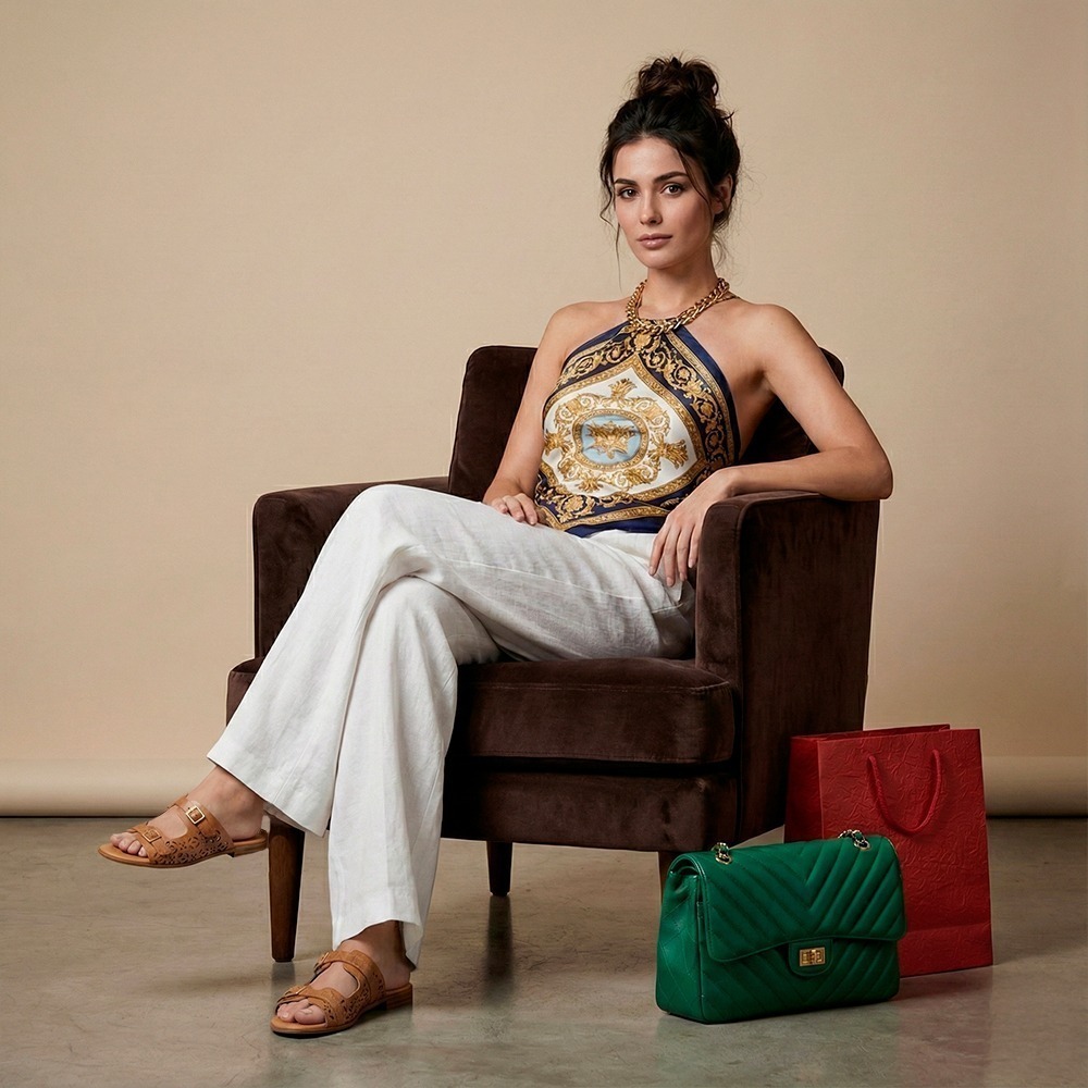 Sandália Rasteira Lisboa em Couro Crush Caramelo - 18150CC Sandália Rasteira Lisboa em Couro Crush Caramelo - 18150CC