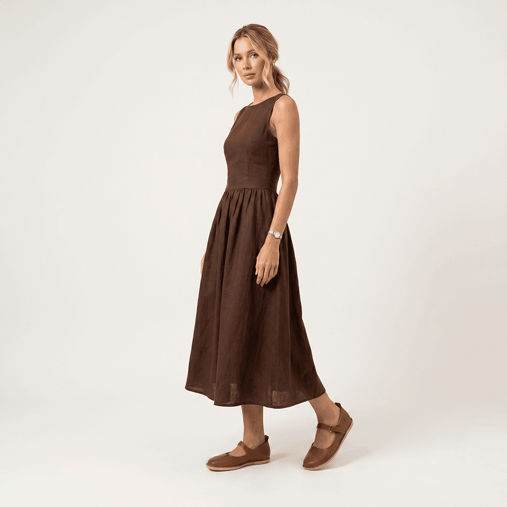Sapatilha Feminina Siena em Couro Alfa Caramelo - 6261AC
