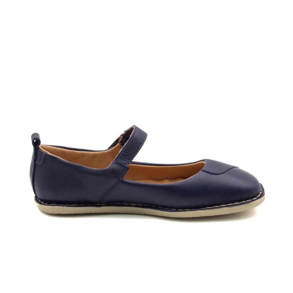Sapatilha Feminina Siena em Couro Alfa Dark Blue - 6261AD