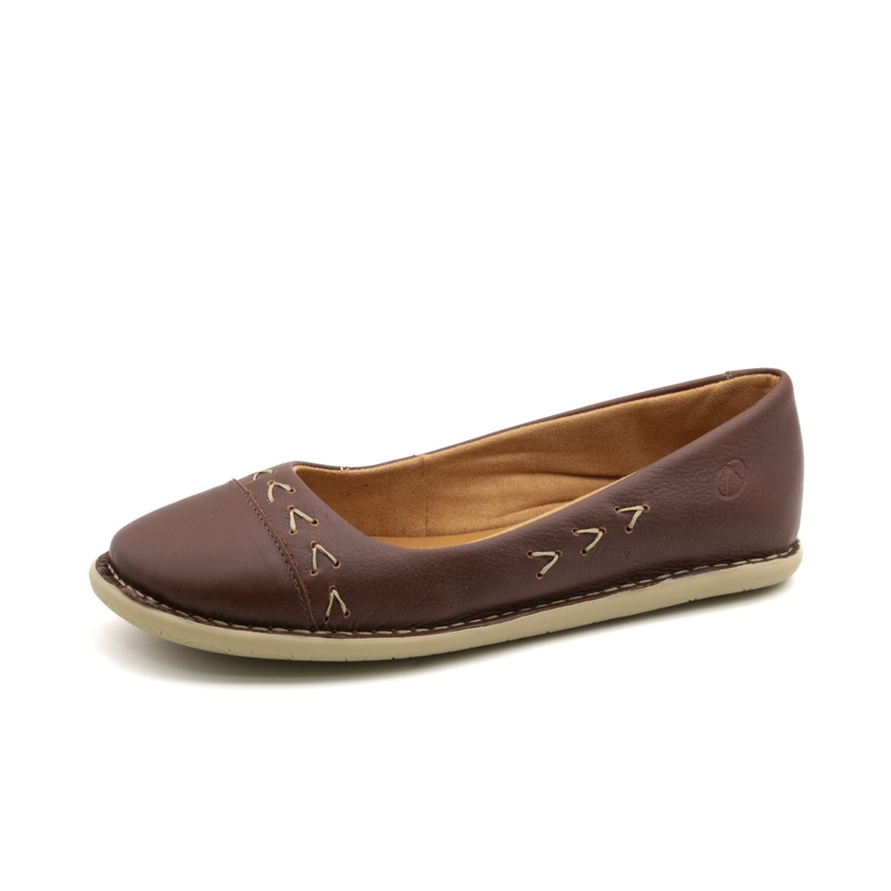 Sapatilha Feminina Siena em Couro Alfa Sépia - 6260AS