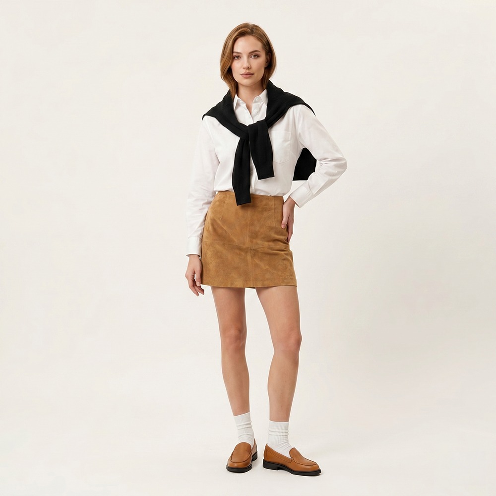 Sapato Feminino Loafer em Couro Alfa Camel - 3900AC Sapato Feminino Loafer em Couro Alfa Camel - 3900AC