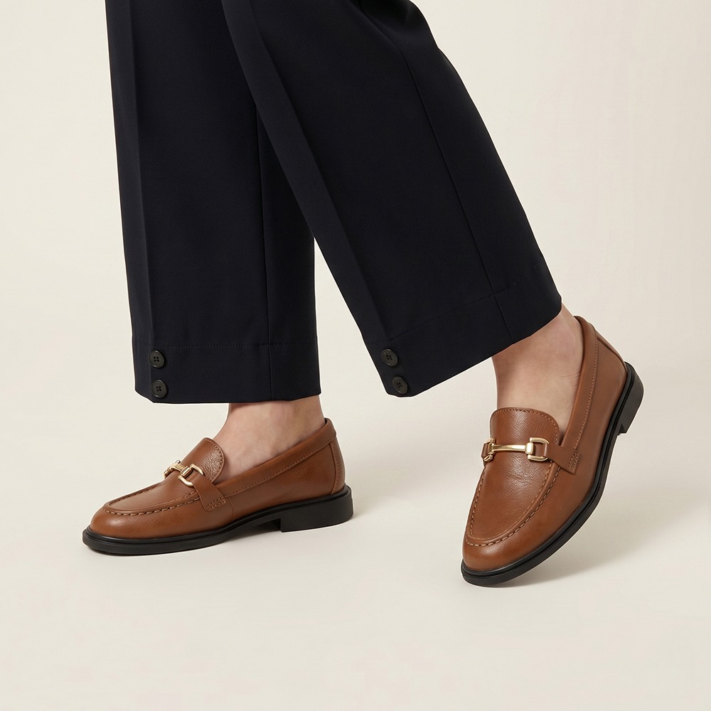 Sapato Feminino Loafer em Couro Alfa Conhaque - 3901AC Sapato Feminino Loafer em Couro Alfa Conhaque - 3901AC
