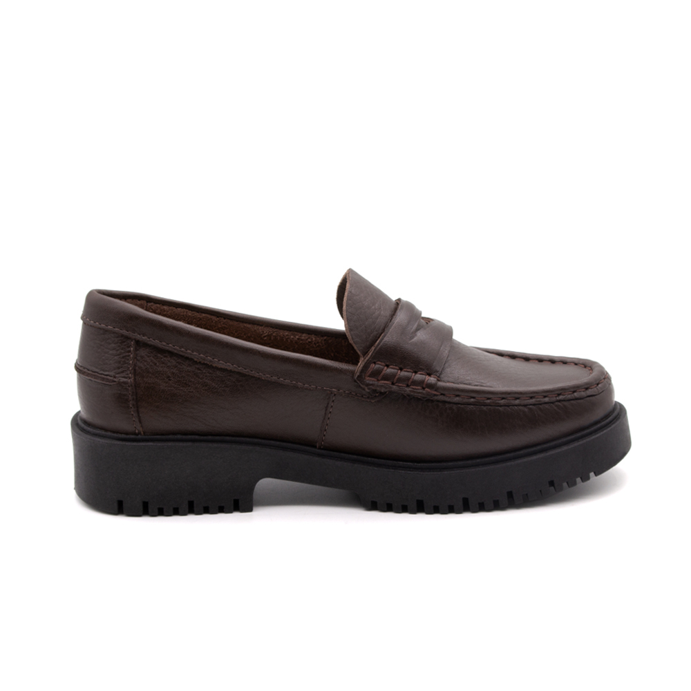 Sapato Feminino Santorini em Couro Alfa Café - 4051AC