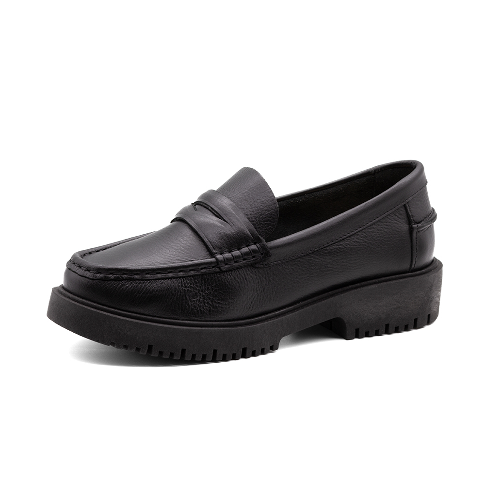 Sapato Feminino Santorini em Couro Alfa Preto - 4051AP