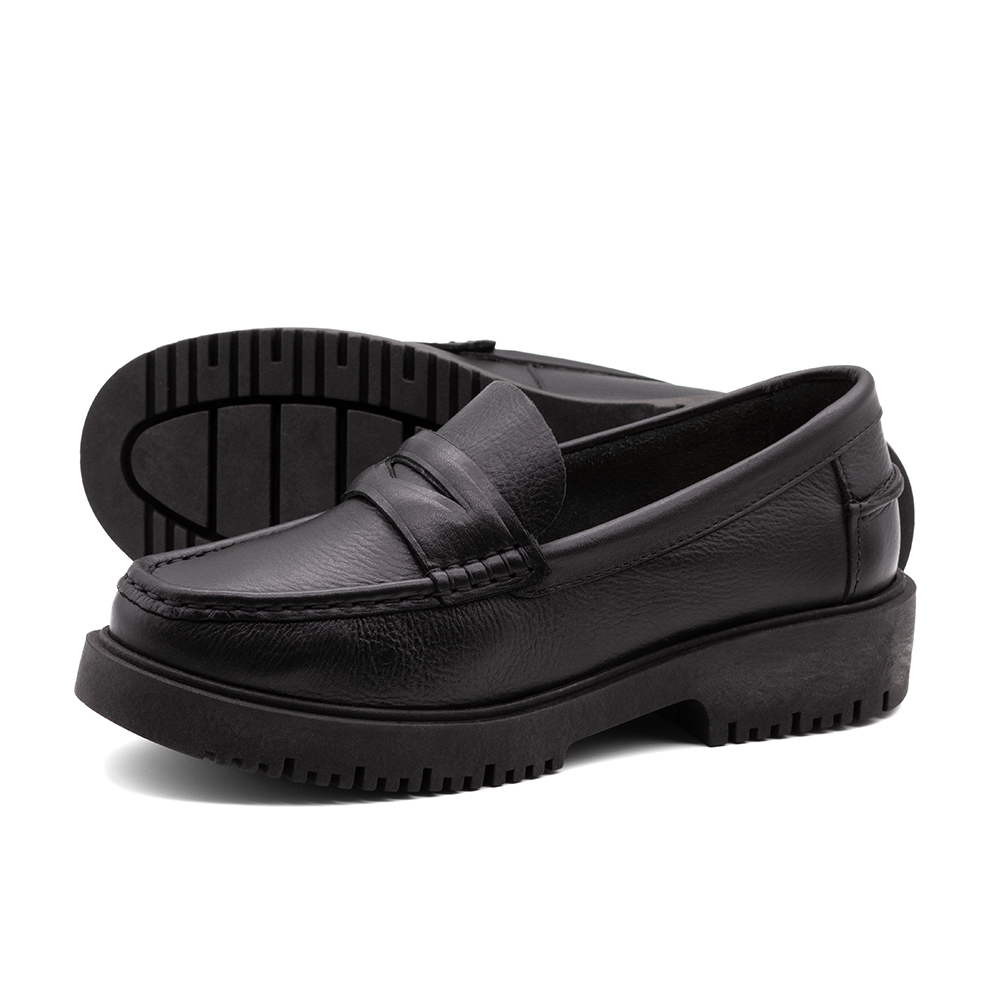 Sapato Feminino Santorini em Couro Alfa Preto - 4051AP