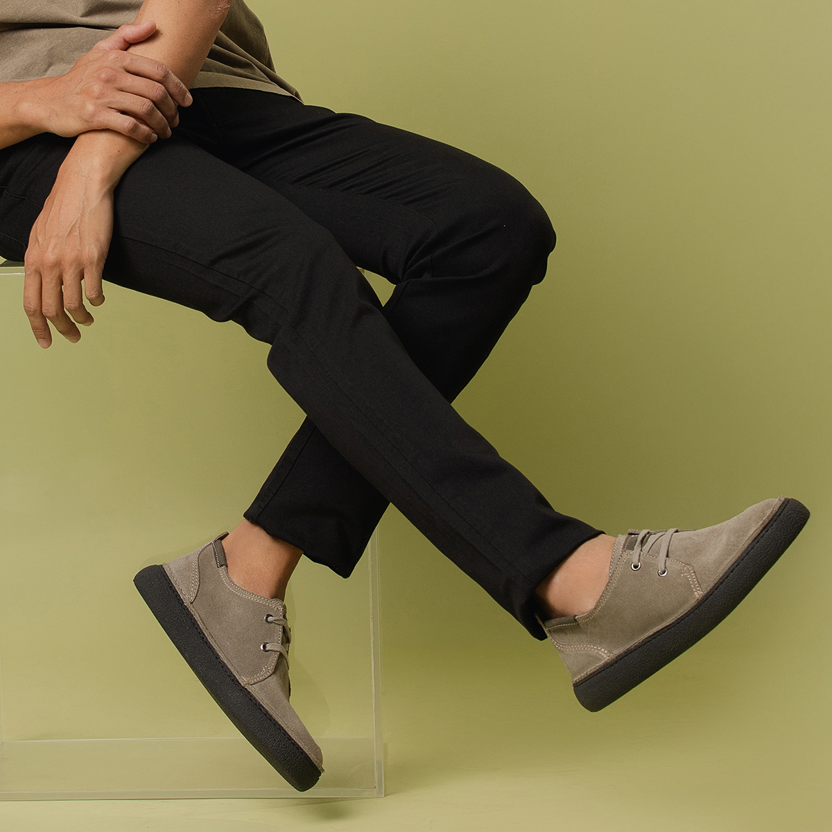 Sapato Masculino Drakkar em Couro Camurça Cinza - 5520CC