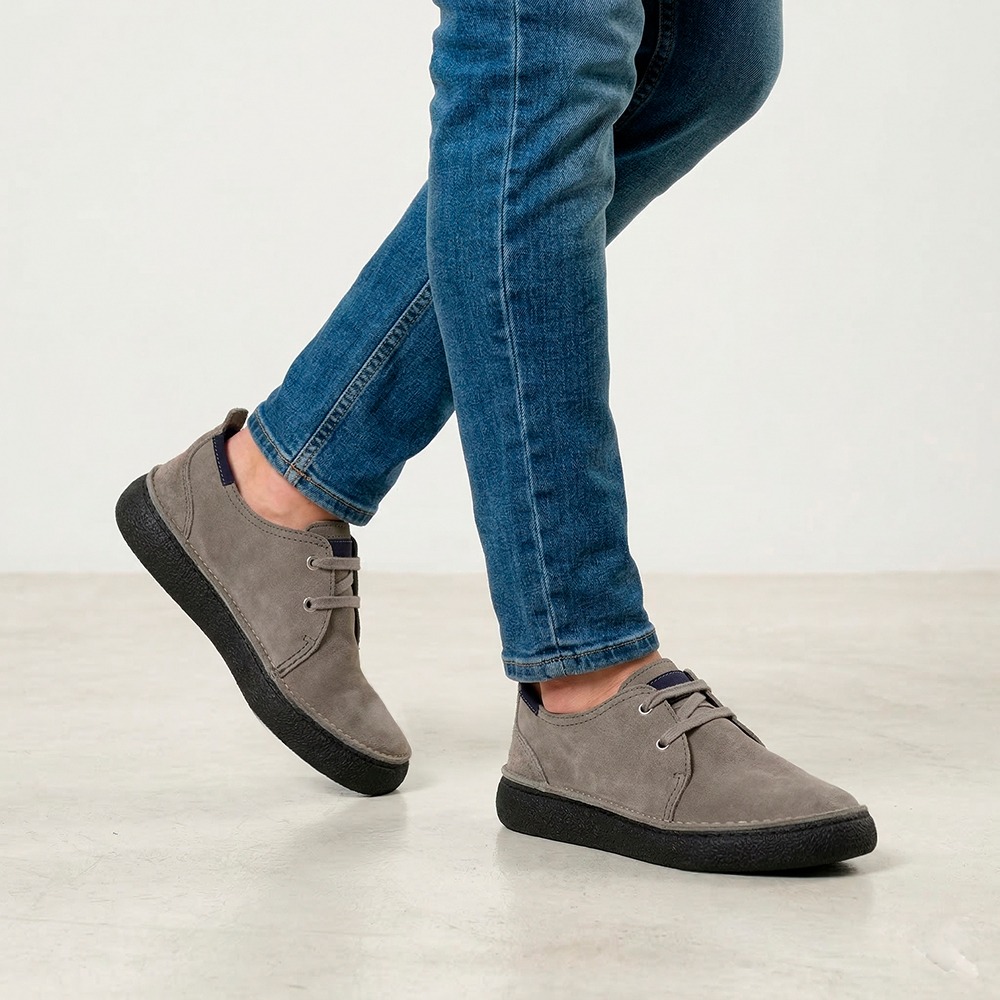 Sapato Masculino Drakkar em Couro Camurça Cinza - 5520CCI