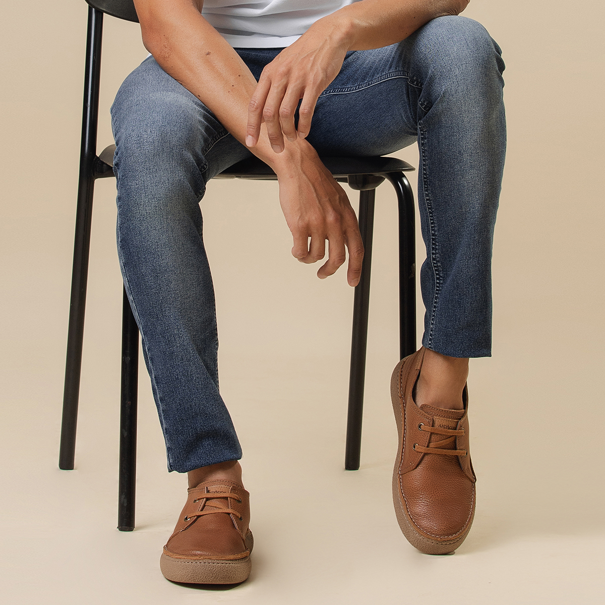 Sapato Masculino Drakkar em Couro Senna Camel - 5520SC