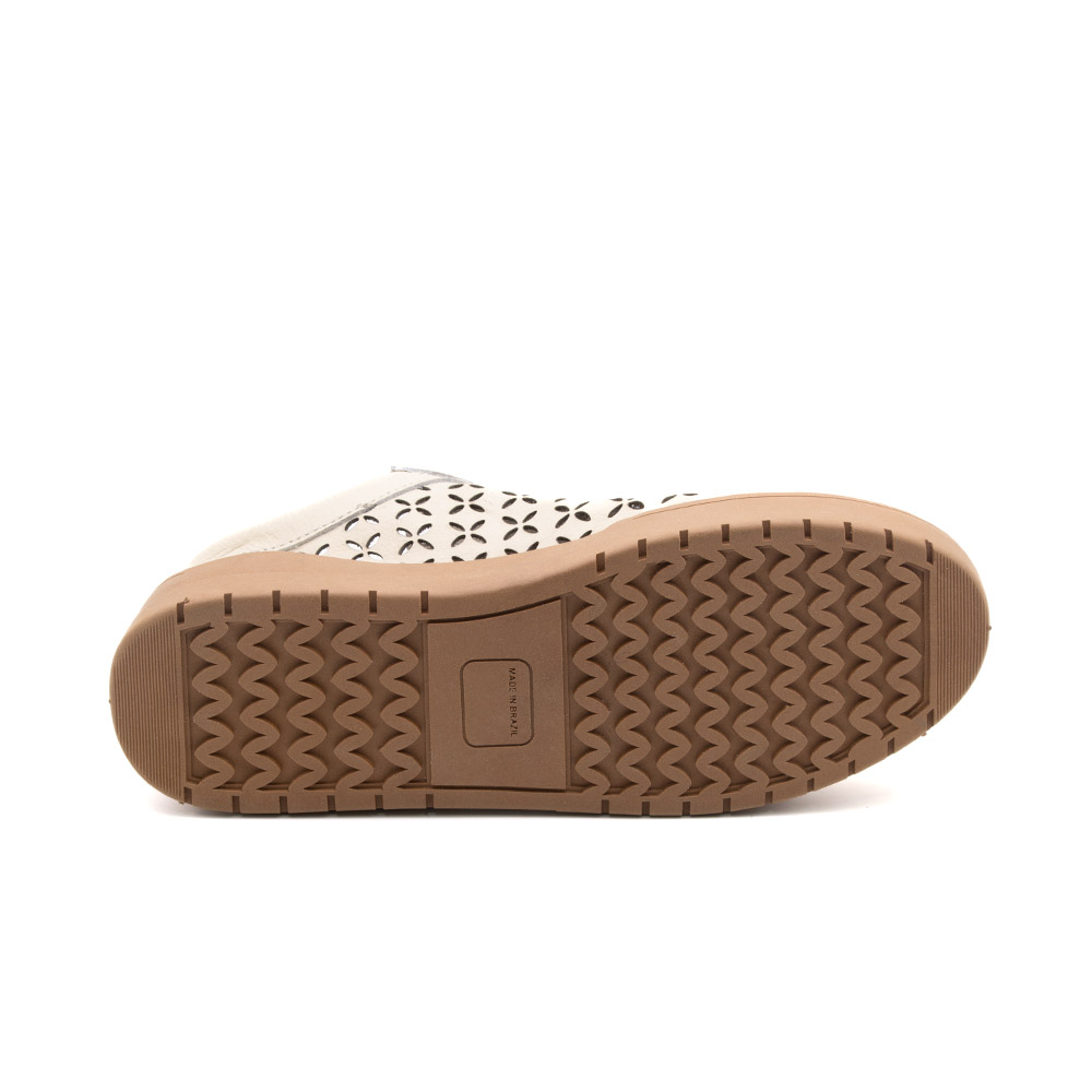 Tênis Aura em Couro Alfa Off White - 6805AO Tênis Aura em Couro Alfa Off White - 6805AO