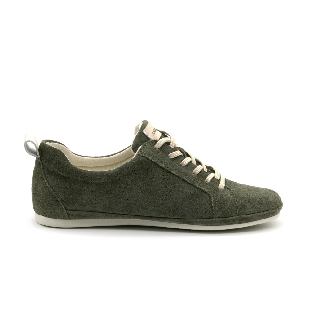 Tênis Easy em Couro Camurça Musgo - 6634CM