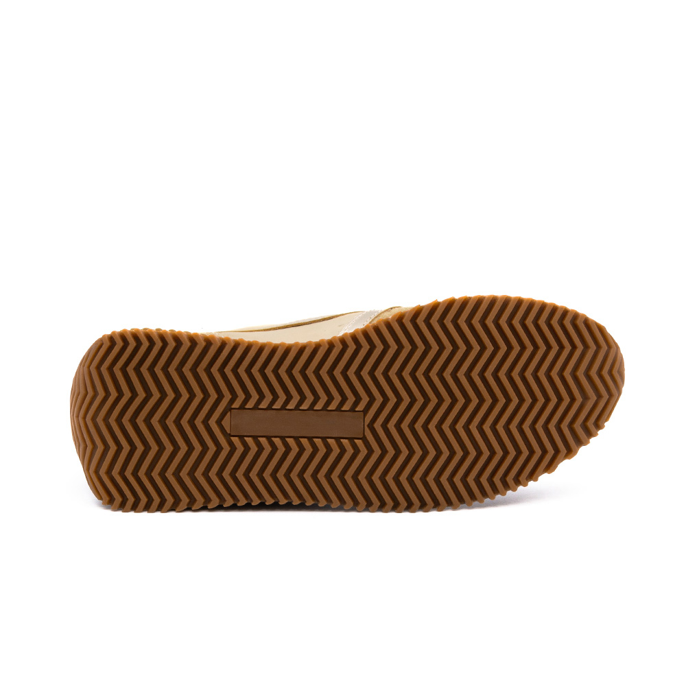 Tênis Feminino City em Nylon e Couro Palha e Ouro - 5513NK