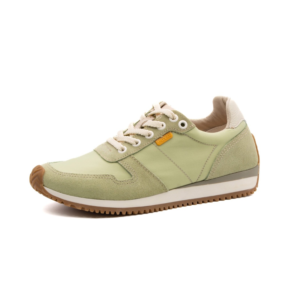 Tênis Feminino City em Nylon e Couro Verde - 5514NA