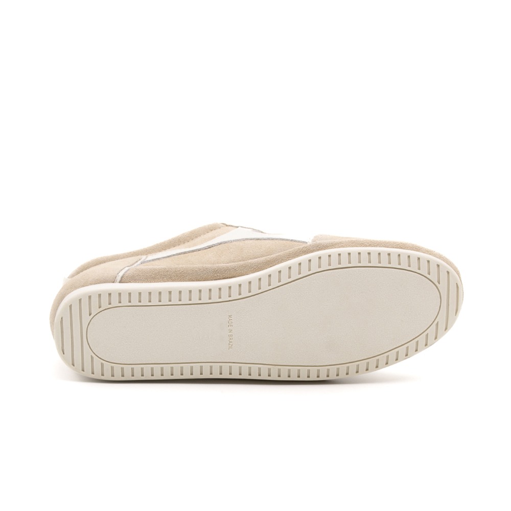 Tênis Feminino Easy em Couro Camurça Bege - 6639CB