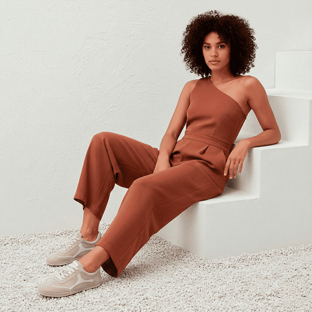 Tênis Feminino Easy em Couro Camurça Bege - 6639CB