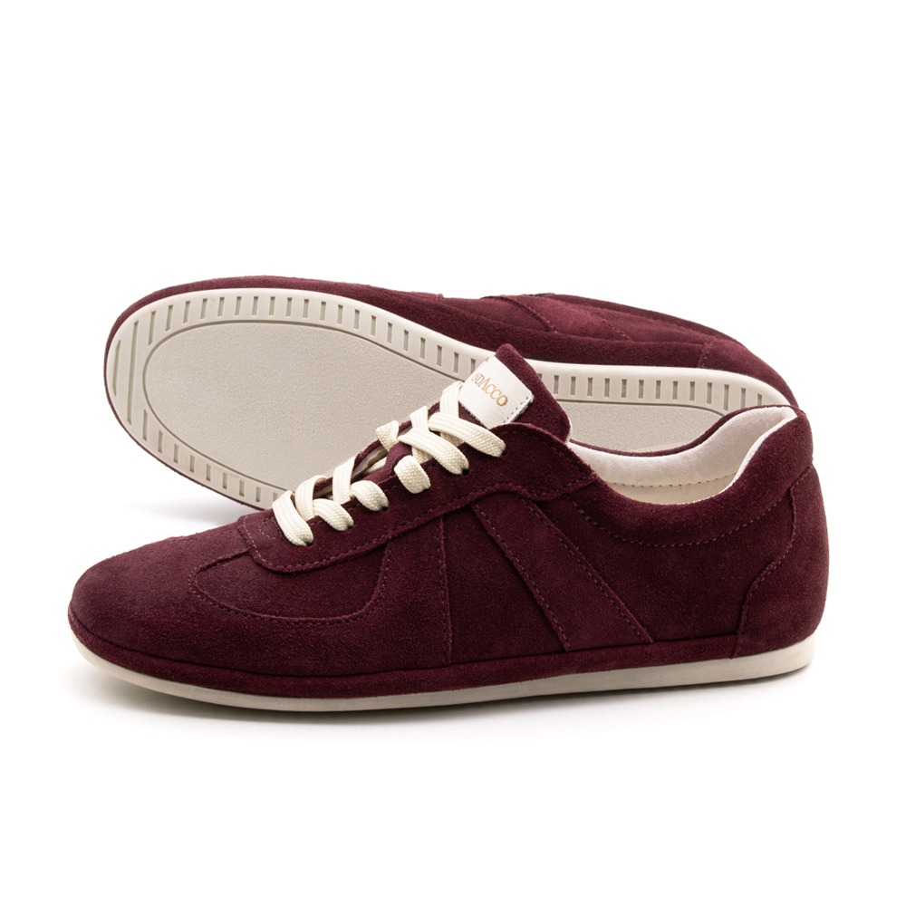 Tênis Feminino Easy em Couro Camurça Bordo - 6640CB