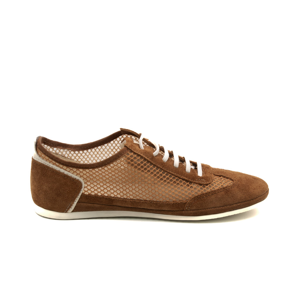 Tênis Feminino Easy em Couro Camurça Marrom - 6633CK