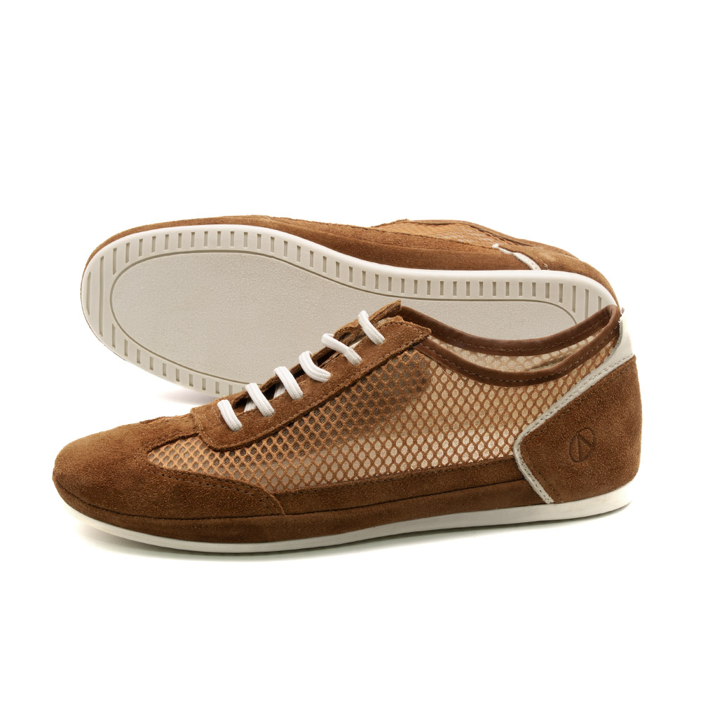 Tênis Feminino Easy em Couro Camurça Marrom - 6633CK