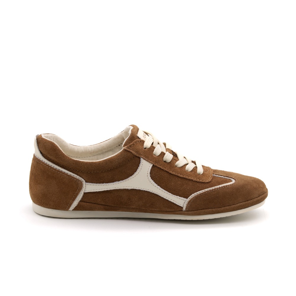 Tênis Feminino Easy em Couro Camurça Marrom - 6639CK
