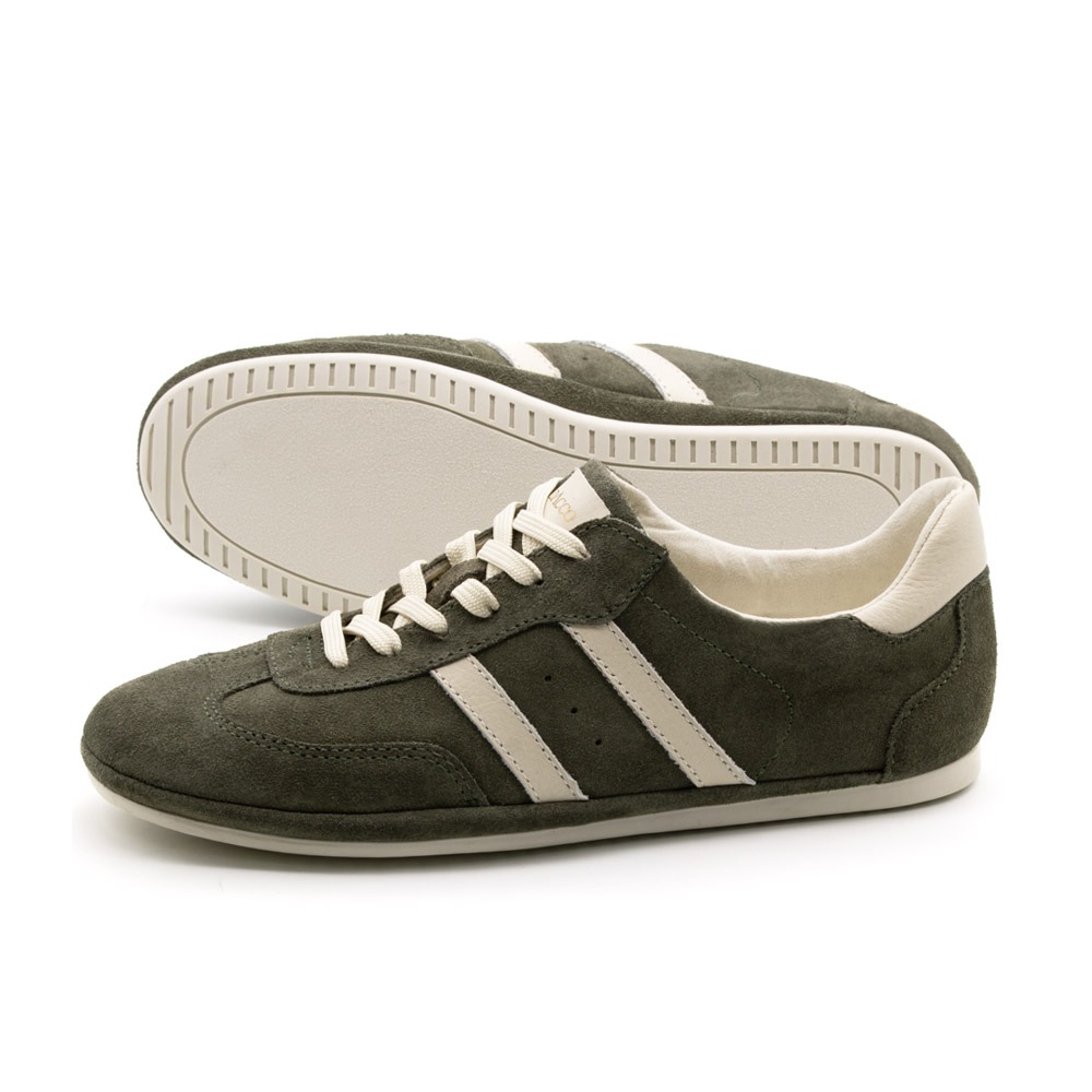 Tênis Feminino Easy em Couro Camurça Musgo - 6642CM Tênis Feminino Easy em Couro Camurça Musgo - 6642CM