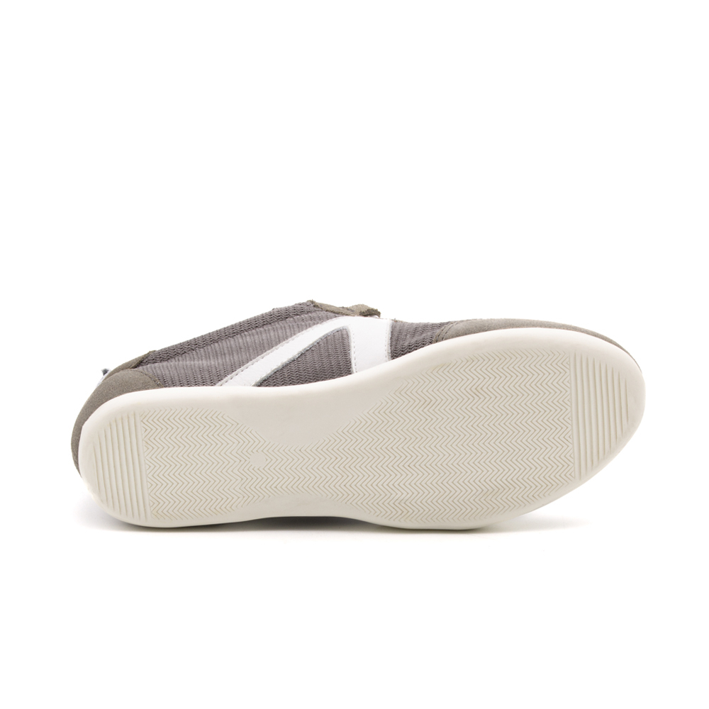 Tênis Feminino Electra em Couro Tela Cinza - 6801TC - Pré-Venda