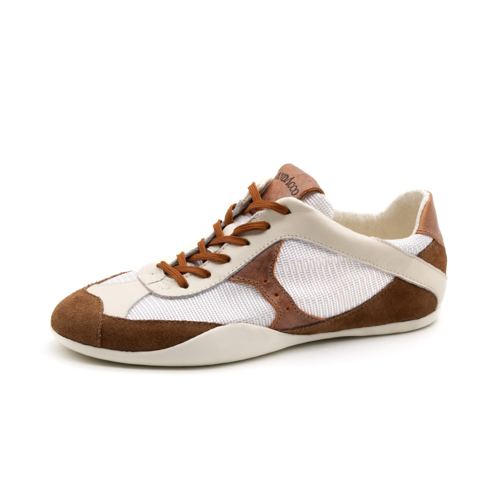 Tênis Feminino Electra em Couro Tela Marrom - 6802TK - Pré-Venda