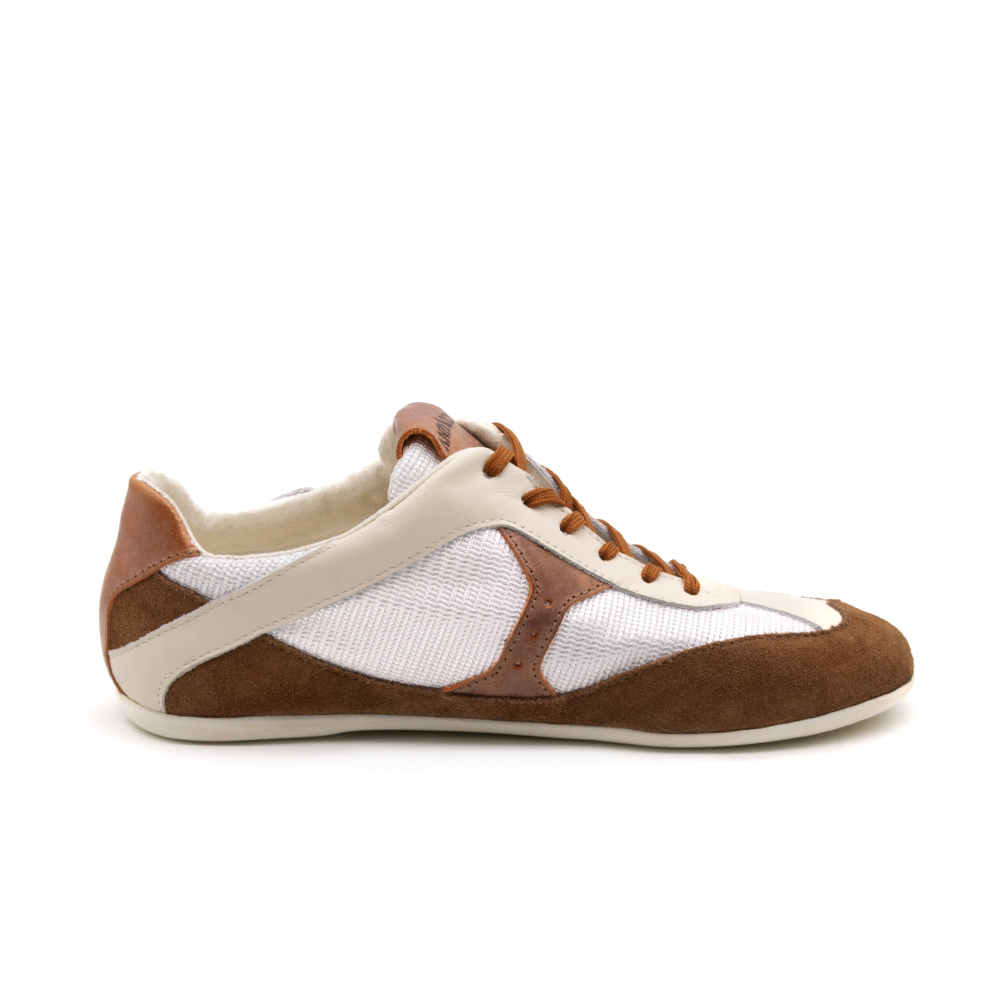 Tênis Feminino Electra em Couro Tela Marrom - 6802TK - Pré-Venda