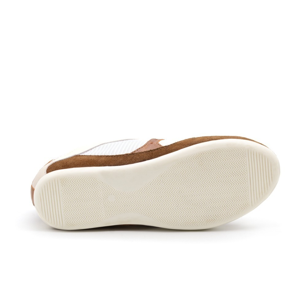 Tênis Feminino Electra em Couro Tela Marrom - 6802TK Tênis Feminino Electra em Couro Tela Marrom - 6802TK