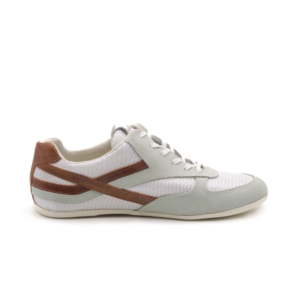 Tênis Feminino Electra em Couro Tela Off White - 6800TO