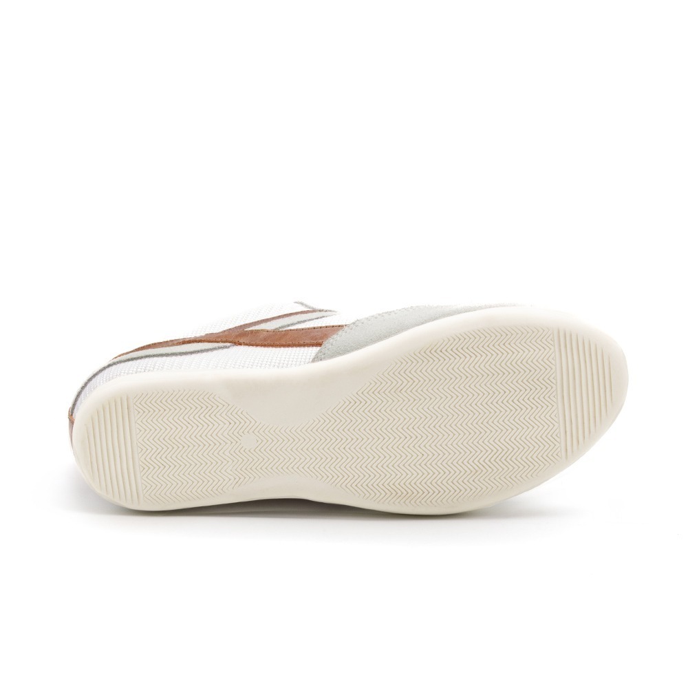 Tênis Feminino Electra em Couro Tela Off White - 6800TO