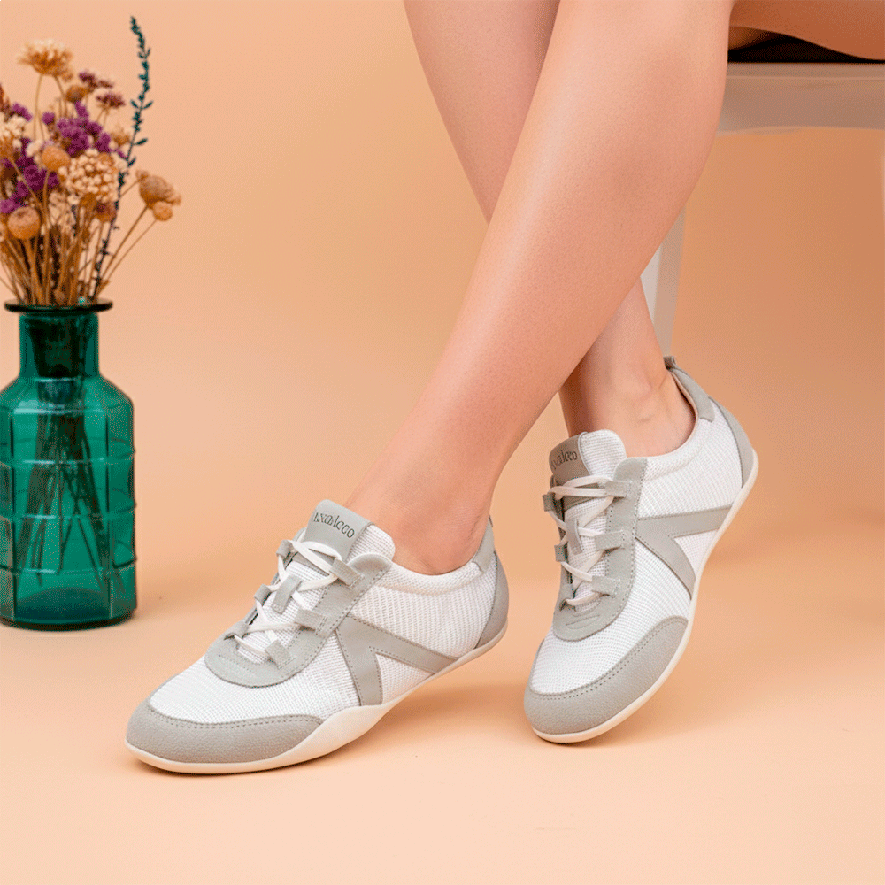 Tênis Feminino Electra em Couro Tela Off White - 6801TO Tênis Feminino Electra em Couro Tela Off White - 6801TO