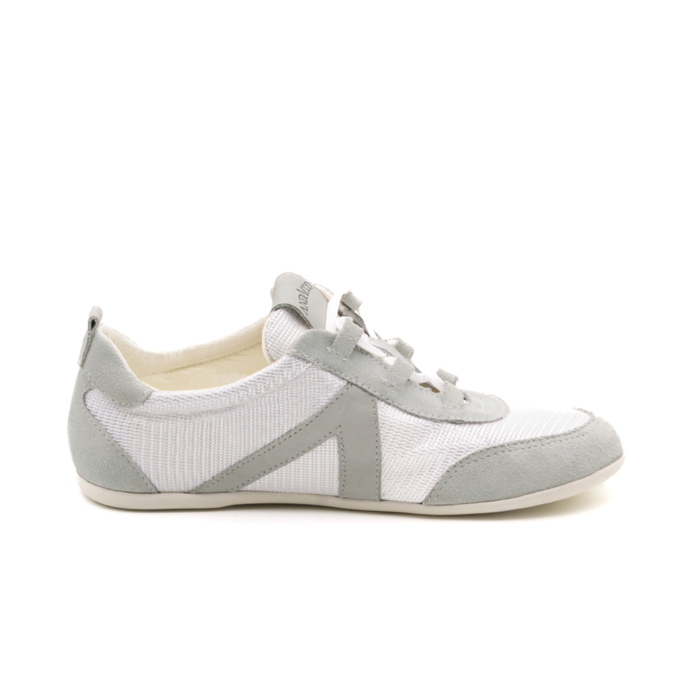 Tênis Feminino Electra em Couro Tela Off White - 6801TO - Pré-Venda