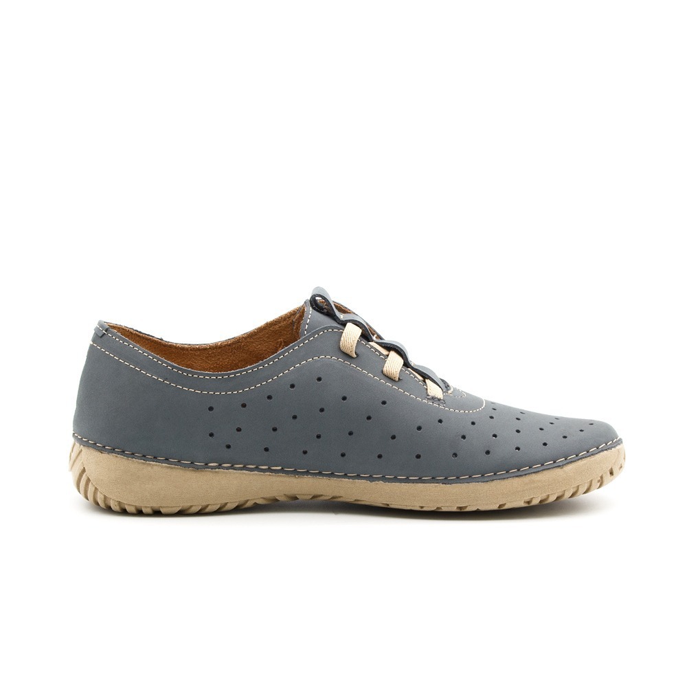 Tênis Feminino Lis em Couro Nobuck Cinza Escuro - 6732NC