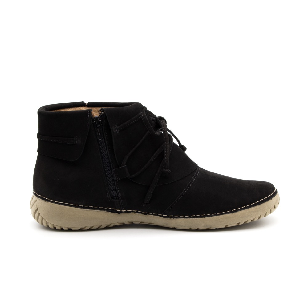 Tênis Feminino Lis em Couro Nobuck Preto - 6735NP