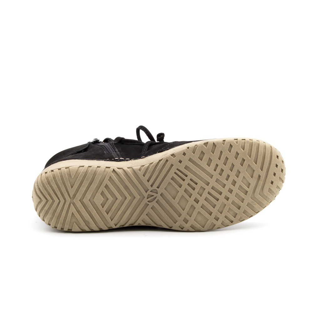 Tênis Feminino Lis em Couro Nobuck Preto - 6735NP