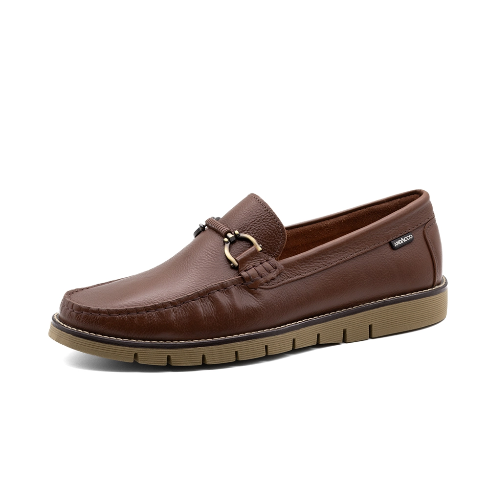 Mocassim Masculino Falcon em Couro Alfa Sepia - 9914AS | Loja Andacco